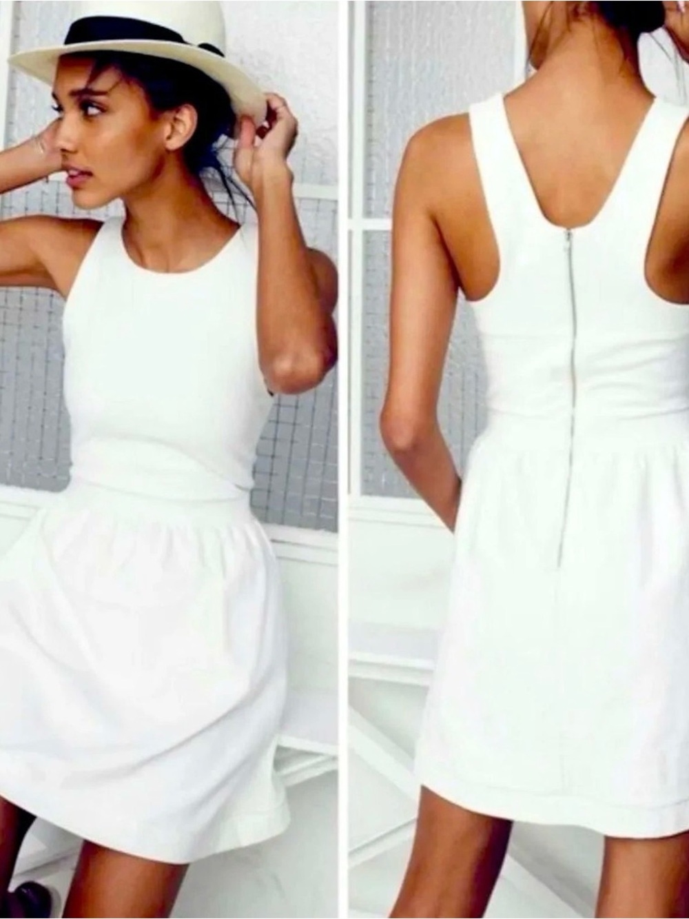 🌟Madewell 🌟White Sleeveless Cotton Mini Dress, Medium
